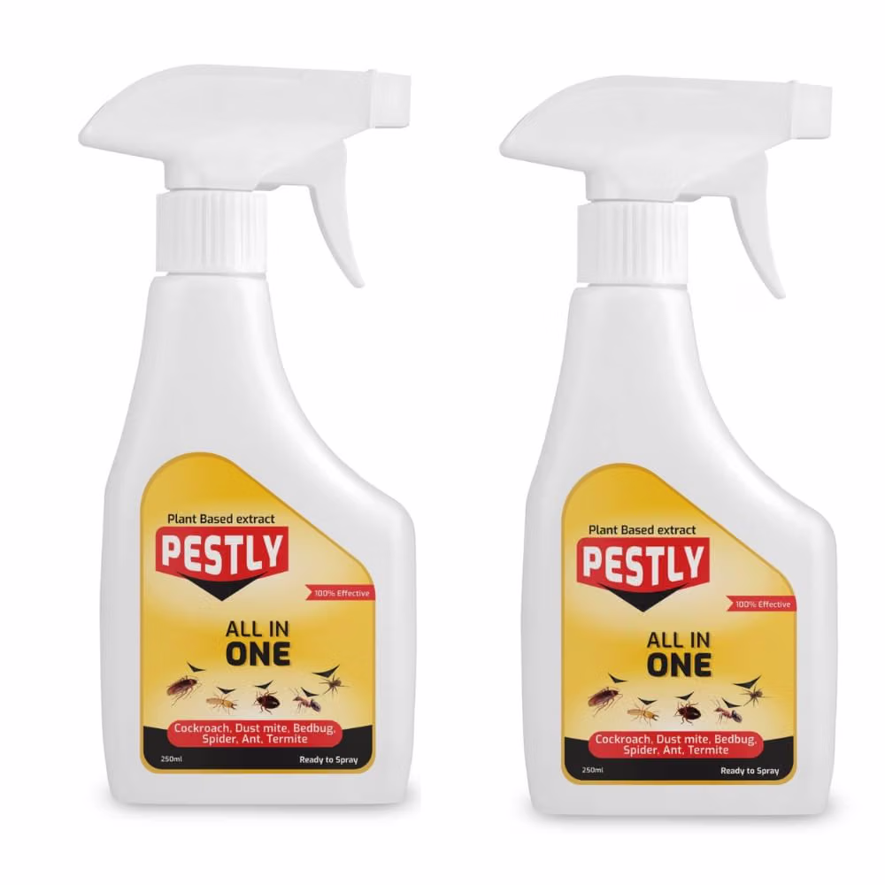 Pestly All-In-One Pest Control Spray – Cockroach, Spider, Ant, Bedbug & Termite Control | 250 ml × 2