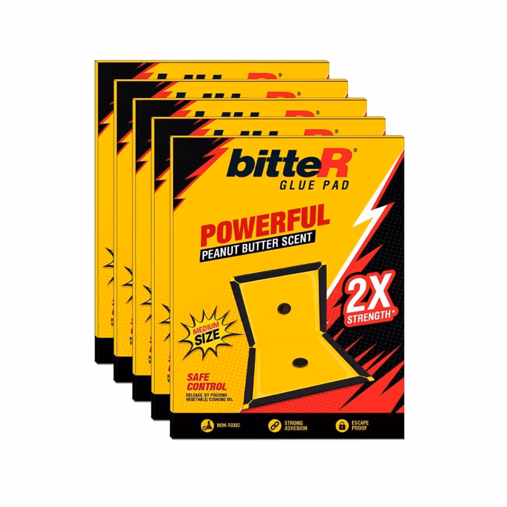 Bitter Glue Trap Pack of 5 for Insects and rodents