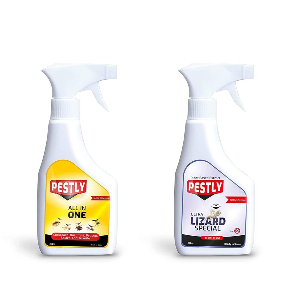 All-In-One Pest Control Spray for Cockroach, Spider, Dust Mite, Bedbugs, Ants, Termites (Lizard + All in One (Combo Pack of 2)