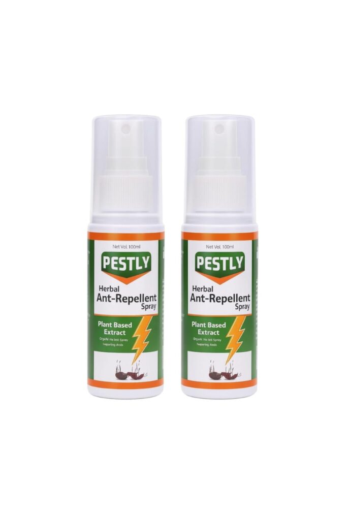 Herbal Ant Repellent Spray for Home & Kitchen Permanent Solution to Keep Ants Away Chemical Free Ant Repellent for Home Easy Use For Red & Black ants repellent Family & Pet Safe - 100 ml (Pack of 2)
